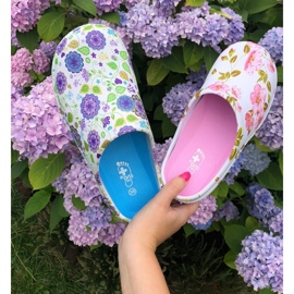 Befado Damenschuhe - Blume 3 weiß / lila 154D103 2