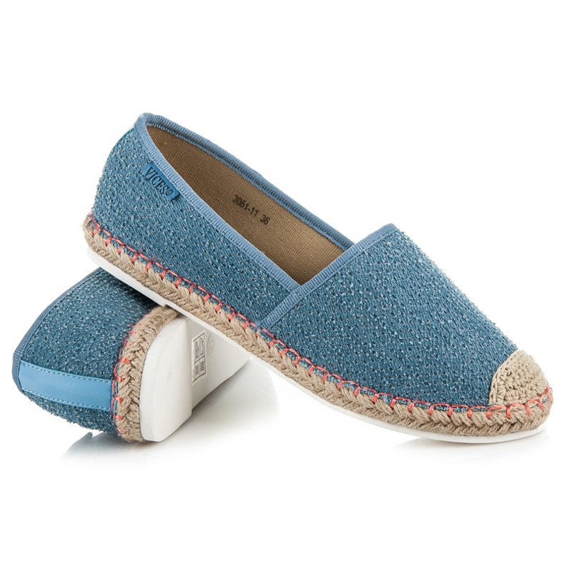 Vices Espadrilles mit Muster blau 1