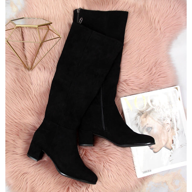 Schwarze Sergio Leone warme Damenstiefel auf der Post 2