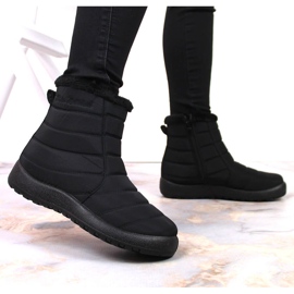 Schwarze NEWS wasserdichte Schneestiefel mit Reißverschluss 10