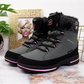 Graue wasserdichte Schneestiefel für Mädchen von American Club 2