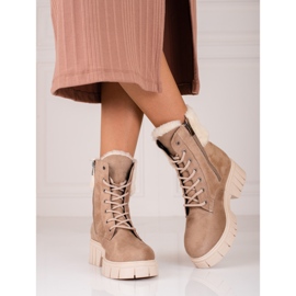 T.Sokolski Shelovet Wildlederstiefel für Damen beige 2