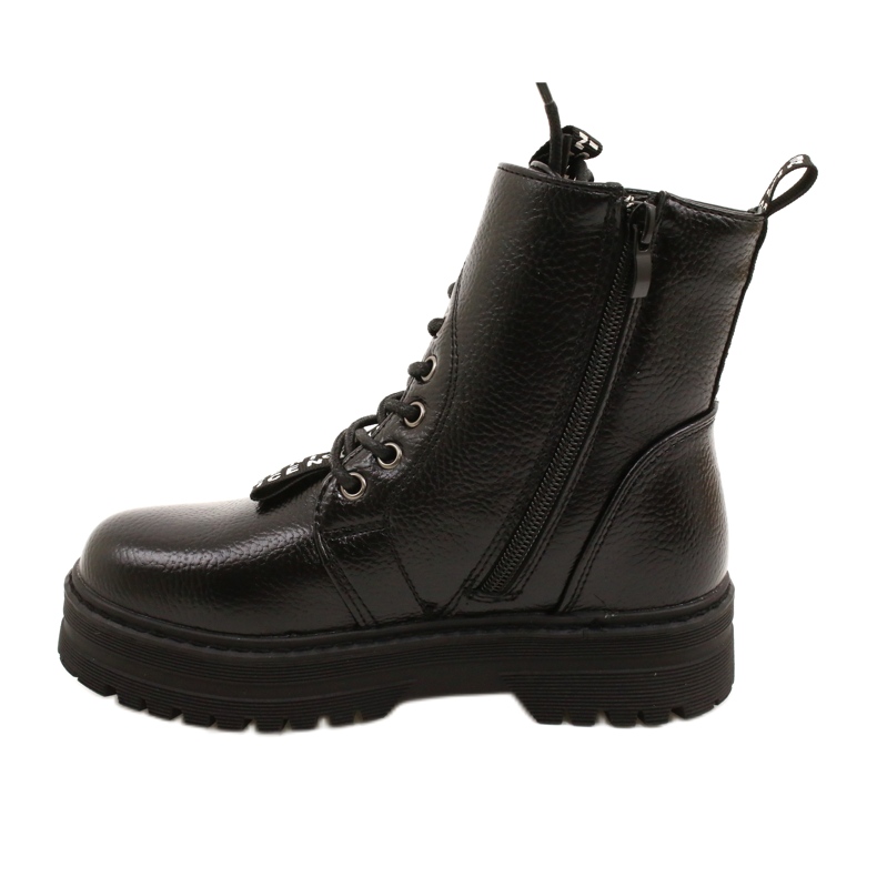 Drucken Modischer Stiefel Auf dem Slider Miss Evento 22DZ23-5257 schwarz 1