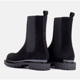 Marco Shoes Stiefeletten aus Wildleder schwarz 1