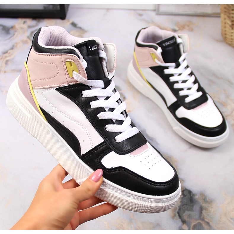 Mehrfarbige Vinceza High-Top-Sneakers weiß 1