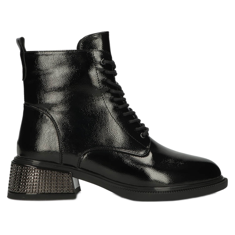 Lackisolierte Stiefel mit dekorativen isolierten Absätzen Filippo W PAW384 schwarz 1