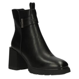 Warme Chelsea-Stiefel an der Stange, isoliertes Filippo W PAW383 schwarz 2