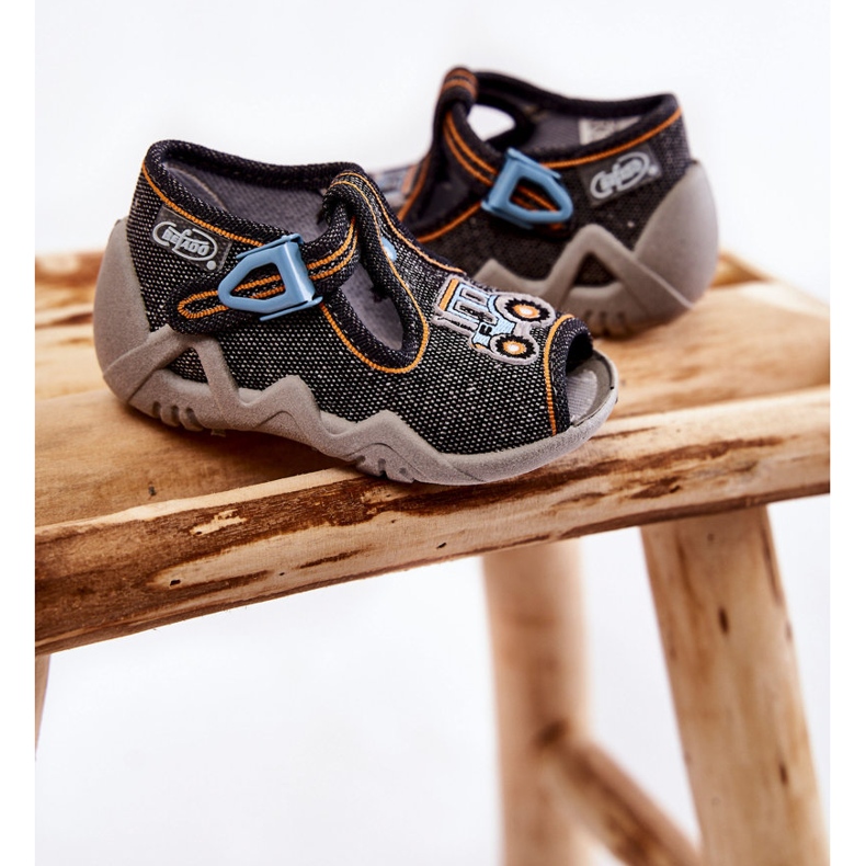 BEFADO S.A. Kindersandalen Papcie Befado Tractor 217P111 Dunkelgrau 2