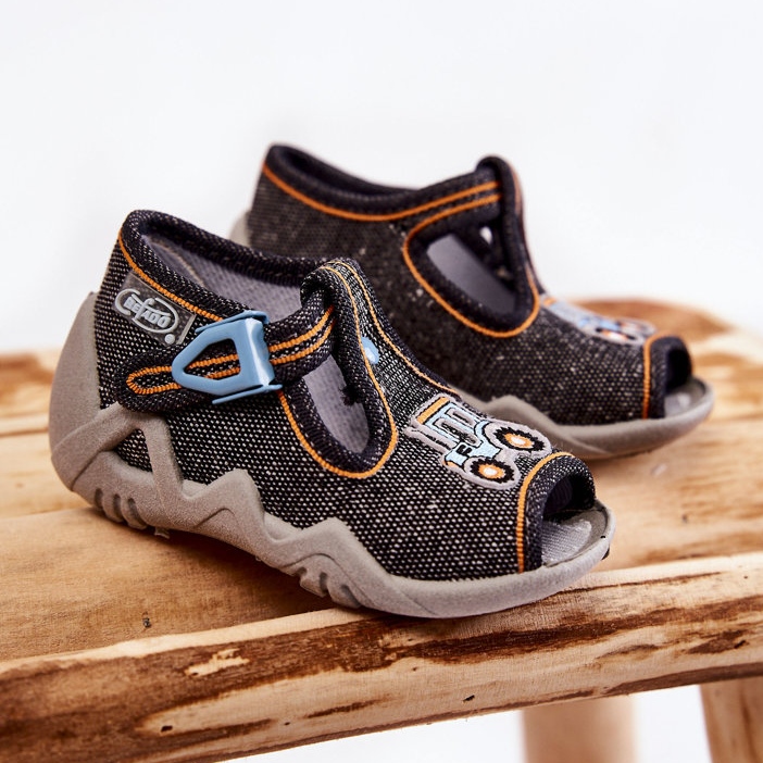 BEFADO S.A. Kindersandalen Papcie Befado Tractor 217P111 Dunkelgrau 1