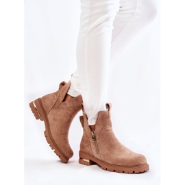PG1 Wildlederstiefel mit Ausschnitten Beige Klarissa 1