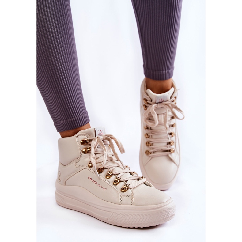 Damen High Sneakers Cross Jeans KK2R4027C Beige 1