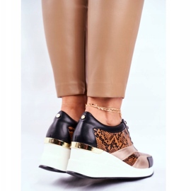 GOE Damen Sportschuhe Sneakers Schwarz Leder GG2N3044 3