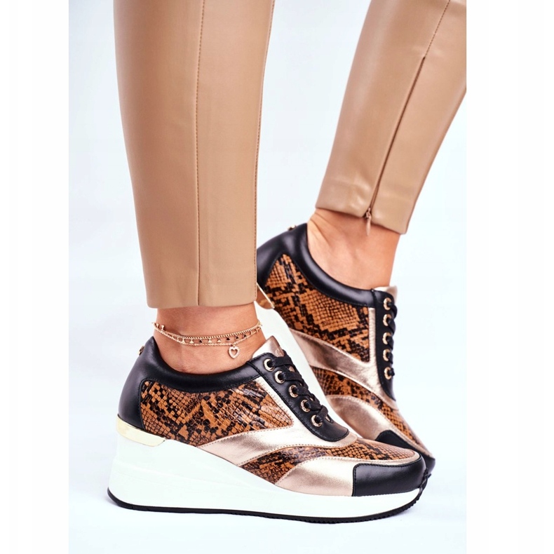 GOE Damen Sportschuhe Sneakers Schwarz Leder GG2N3044 2