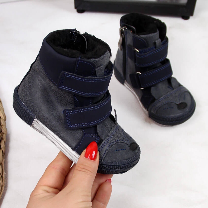 Jungenschuhe mit Klettverschluss marineblau Kornecki 6583 1