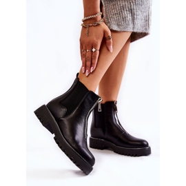 PG1 Modischer warmer Stiefel Schwarz Madeleine 1