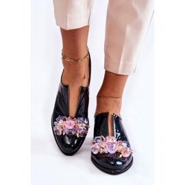 PA2 Lackierte Mosaikschuhe mit transparenter grüner Delaver-Dekoration 1