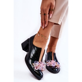 PA2 Lackierte Mosaikschuhe mit transparenter grüner Delaver-Dekoration 2