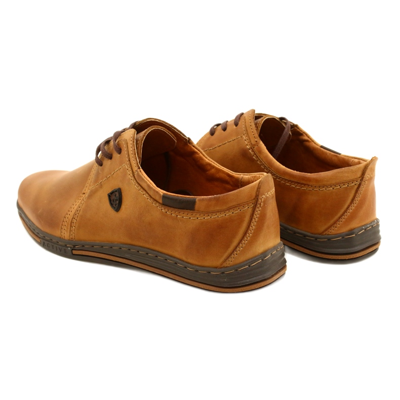 Polbut 343 Herren-Lederschuhe in Camel braun 4