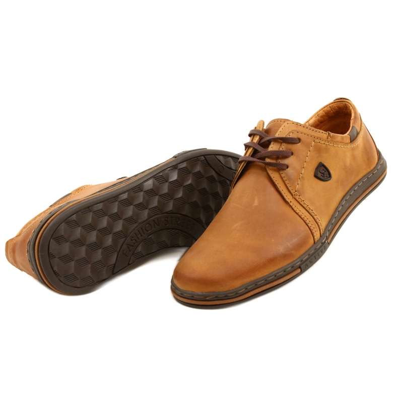 Polbut 343 Herren-Lederschuhe in Camel braun 3