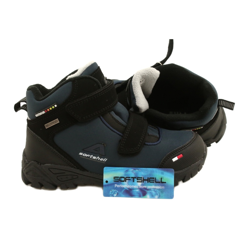 American Club Softshell-Stiefel mit WT69 Navy-Membran schwarz navy blau 4