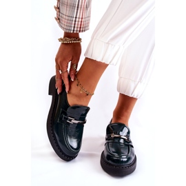 Lemar Damen Lederschuhe, die mit einer silbernen Dekoration grün waren 3