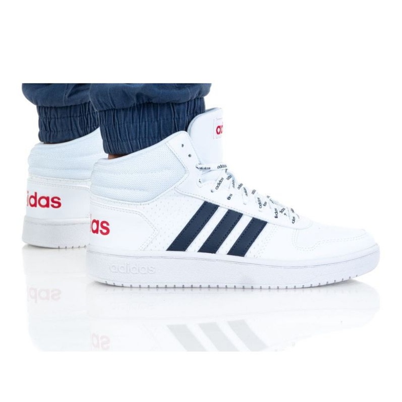 Adidas Hoop 2.0 Mid M FW4478 Schuhe weiß navy blau 1