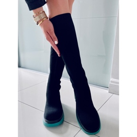 PA1 Sockenstiefeletten Duff Blue Obermaterial schwarz mehrfarbig grün 2