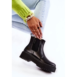 Schwarze, isolierte Slip-on-Stiefel Big Star II274101 1