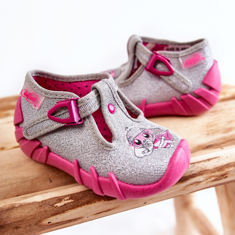 BEFADO S.A. Hausschuhe Befado Hausschuhe 110N454 Grau-Rosa 2