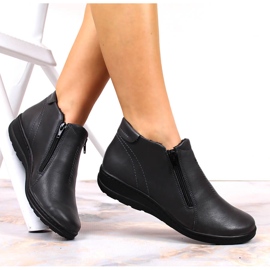 Bequeme Lederstiefel für Damen, warmgrau Helios 1