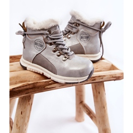 Isolierte Kinderstiefel mit Reißverschluss Big Star KK374178 Silber 2