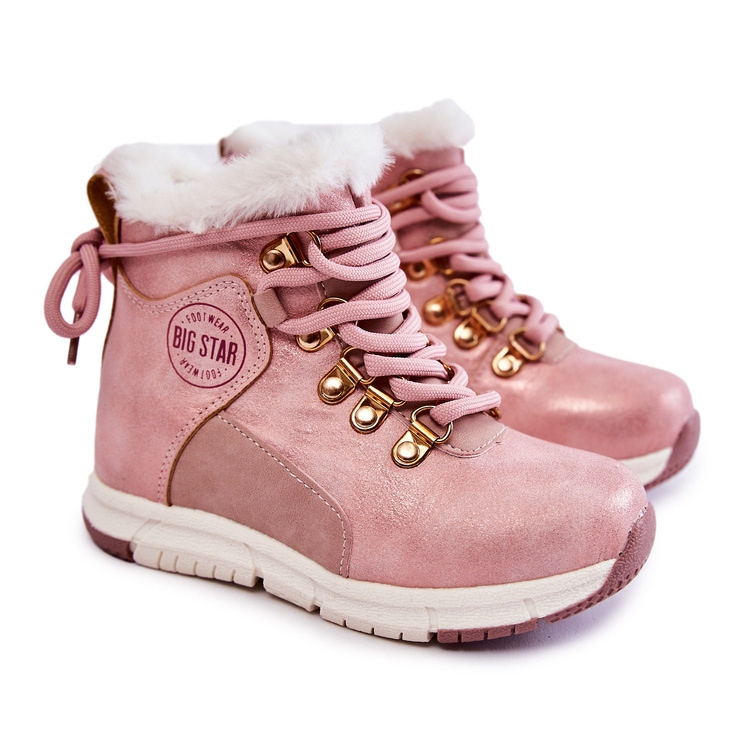 Isolierte Kinderstiefel mit Reißverschluss Big Star KK374177 Pink rosa 1
