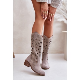 Lewski Shoes Durchbrochene Wildlederstiefel Lewski Schuhe 3170 Cappucino beige 1