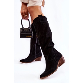 Lewski Shoes Damen High Heel Stiefel Lewski Schuhe 3235 Schwarz 2