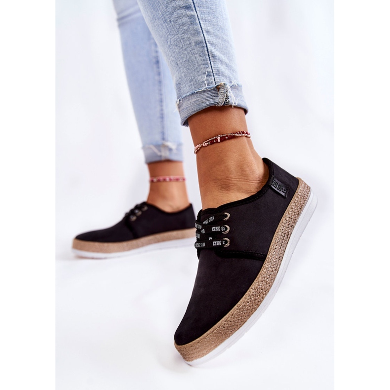 Damen Low Sneakers Memory Foam System Big Star KK276004 Schwarz 2