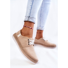 Damen Low Sneakers Memory Foam System Big Star Beige KK276005 1