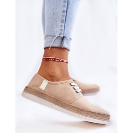 Damen Low Sneakers Memory Foam System Big Star Beige KK276005 2