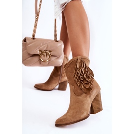 Lewski Shoes Damen Wildleder Booties Lewski Schuhe 2808 / L Beige 2