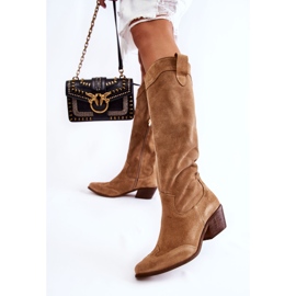 Lewski Shoes Damen High Heel Stiefel Lewski Schuhe 3235 Beige 2