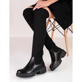 Musketiere für Damen mit flexiblem Oberteil Shelovet schwarz 1