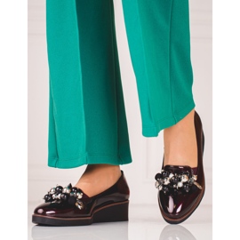 W. Potocki Elegante Schuhe auf dem Potocki-Keil rot 1