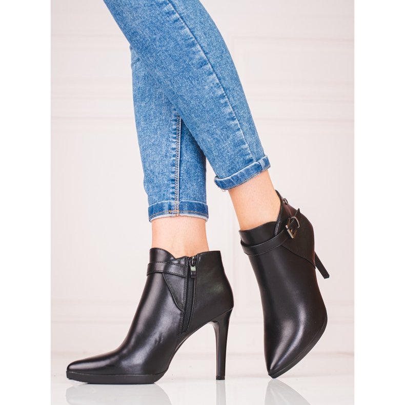 Eleganter Stiefel auf hohem Absatz von Sergio Leone schwarz 1