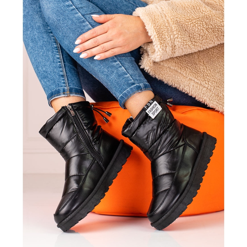 W. Potocki Damen Schneestiefel Potocki mit niedrigem Schaft schwarz 1