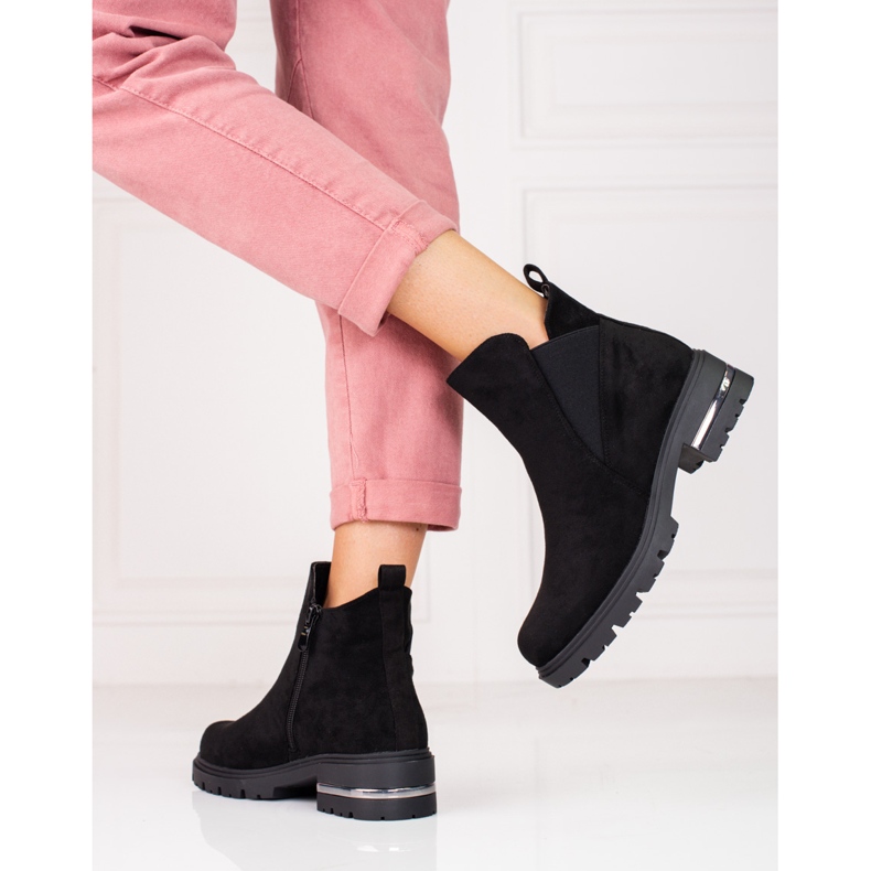 W. Potocki Schwarze Chelsea-Stiefel für Frauen Potocki 1