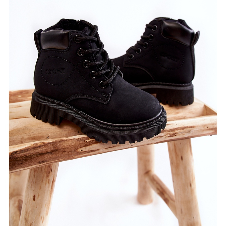 Warme Kinderstiefel Black Cheddy schwarz 2