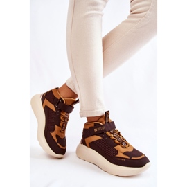 Damen Sportschuhe Memory Foam System Big Star KK274404 Braun 1