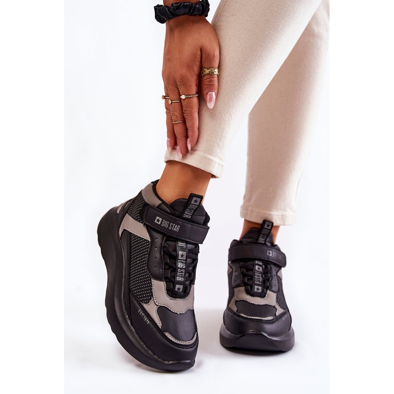 Damen Sportschuhe Memory Foam System Big Star KK274403 Schwarz 1