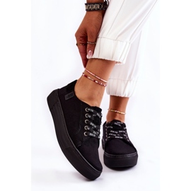 Damen Sneakers Memory Foam System Big Star KK276001 Schwarz 1