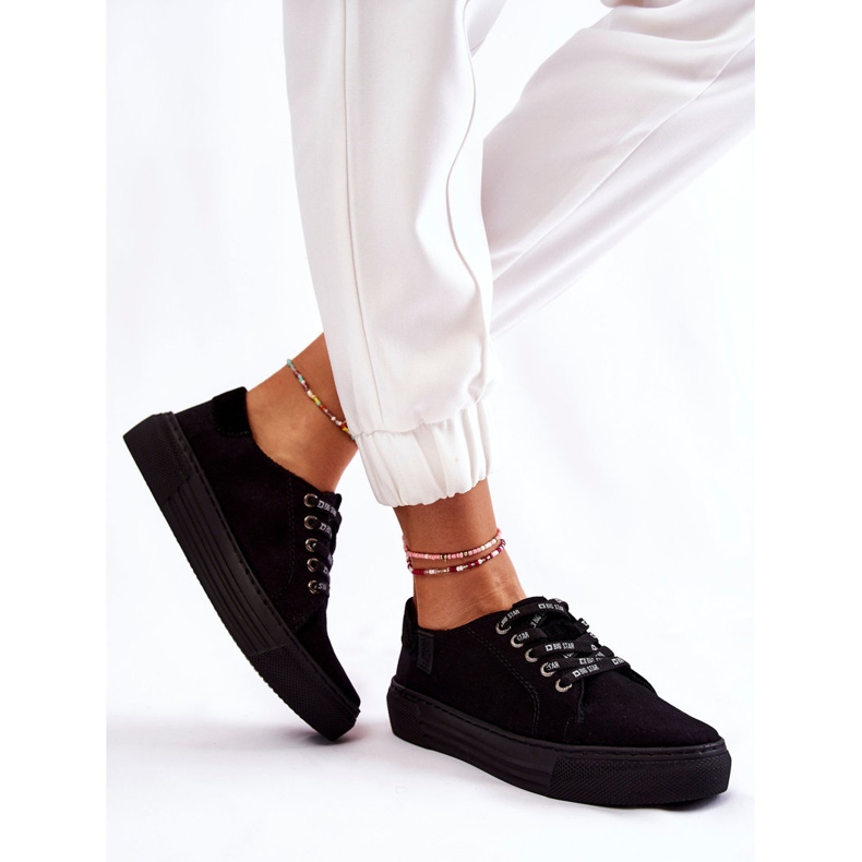 Damen Sneakers Memory Foam System Big Star KK276001 Schwarz 2