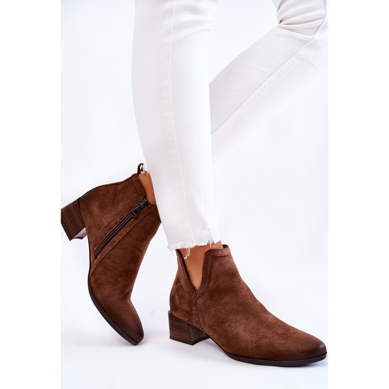 Vinceza Klassische Damenstiefel mit Reißverschluss Brown Ellene braun 2